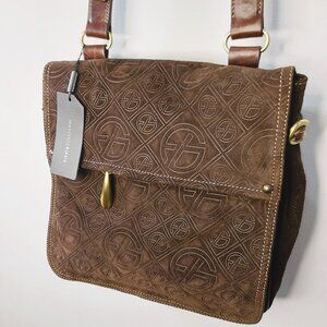 Leather Shoulder Bag by Francesco Biasia of Italy Brand New